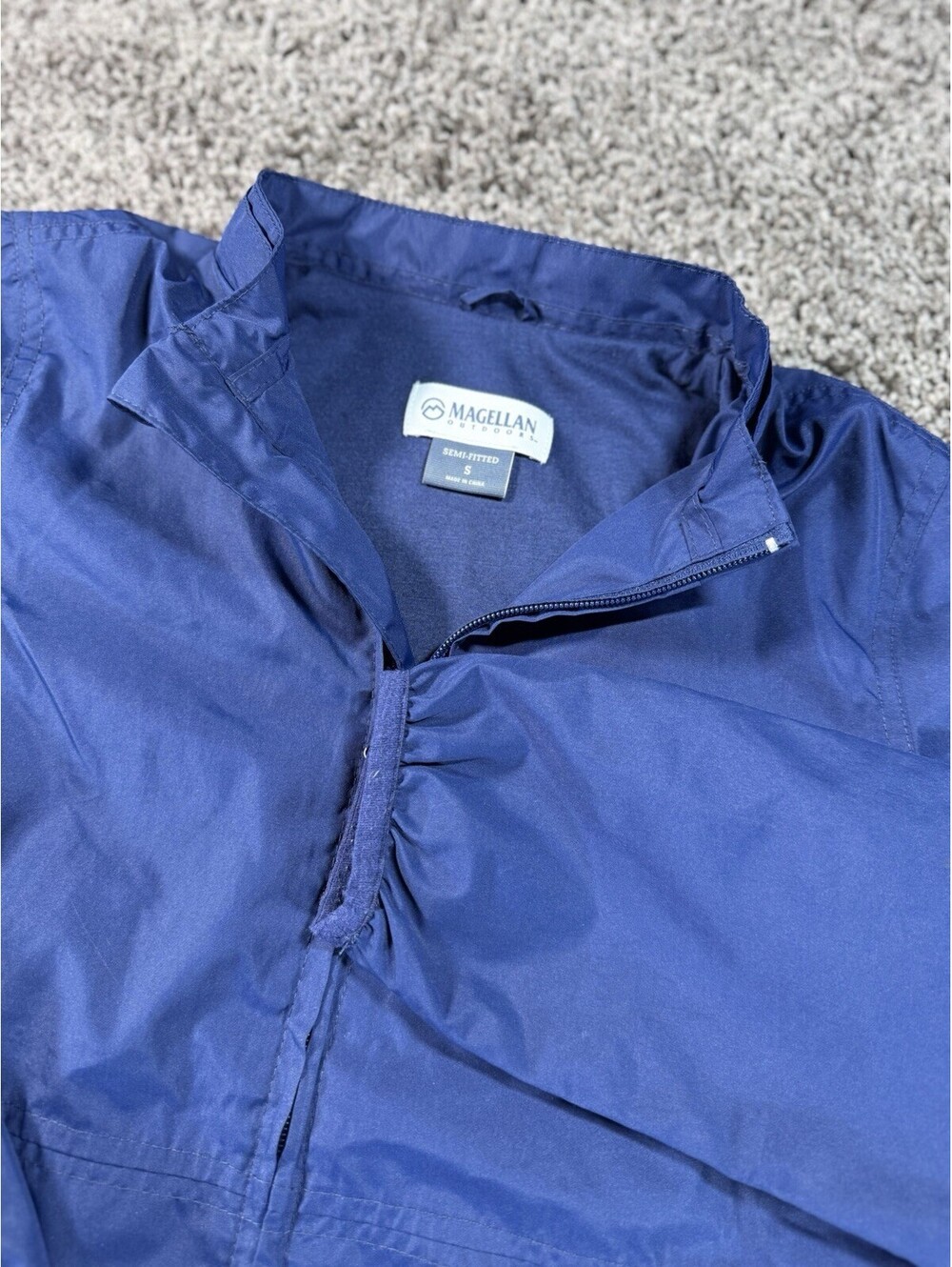 Magellan Outdoors Semi Fitted Kids Blue Size S (8) Lined Wind Jacket No Hood